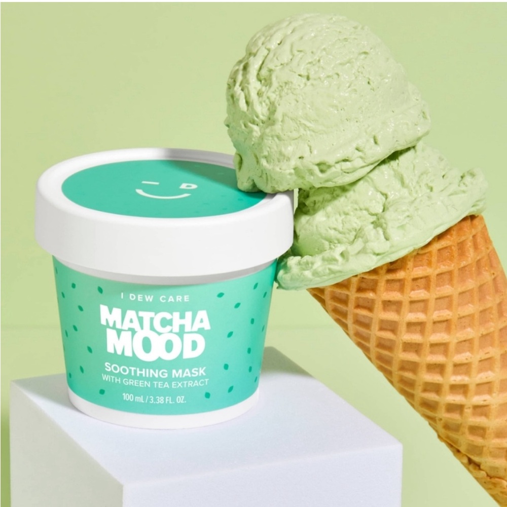 I Dew Care Matcha Mood Soothing Mask w/ Green-Tea Extract NIB/ NEW & Sealed
